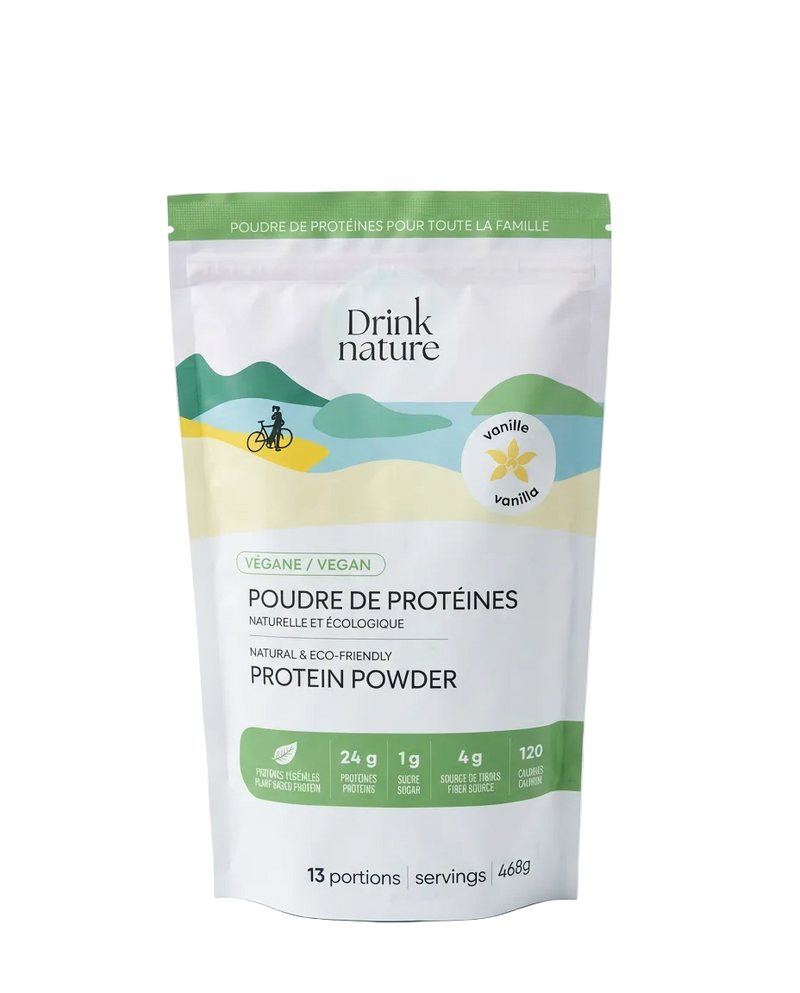 Poudre de protéines à la vanille végane
