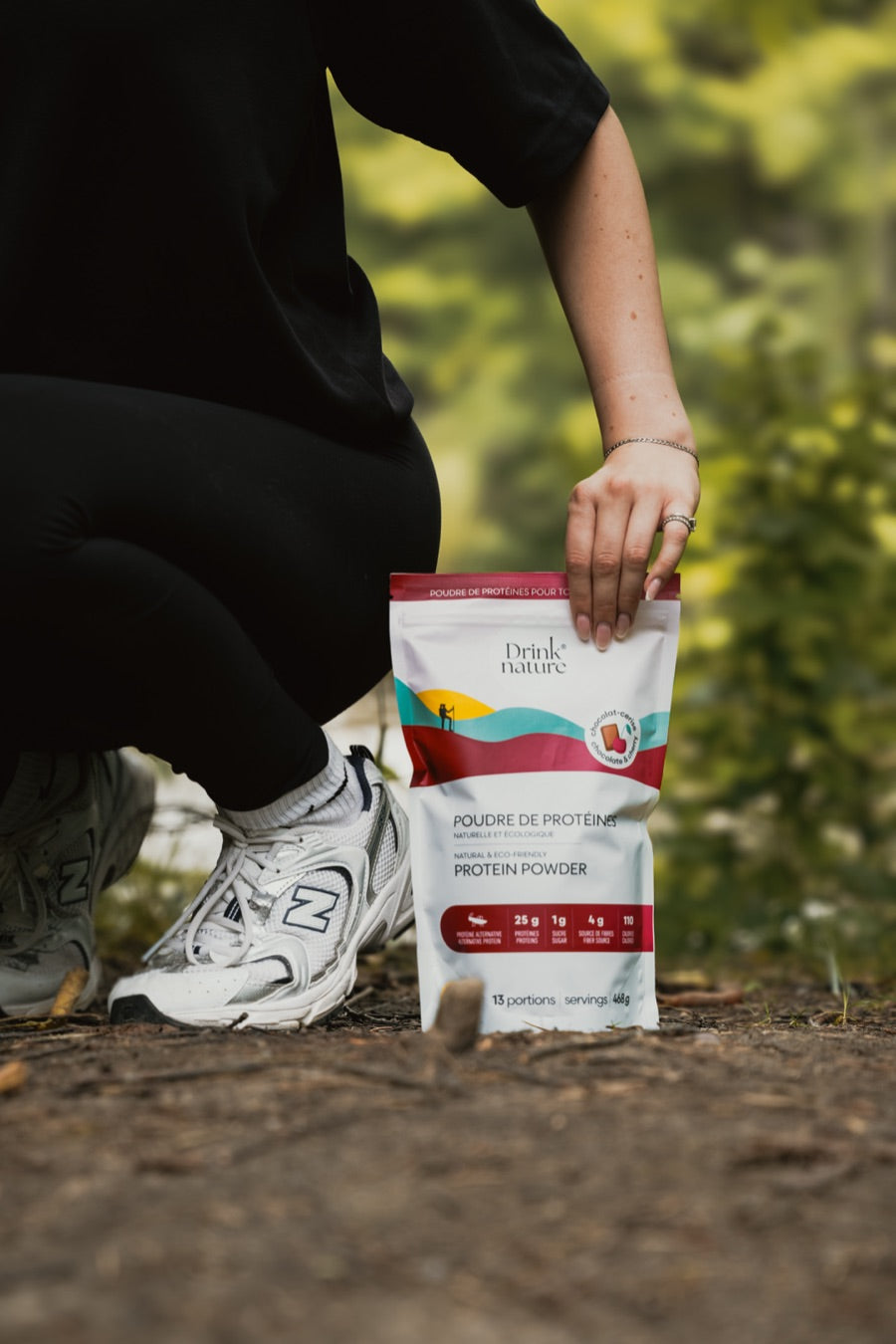En sentier avec Drink Nature