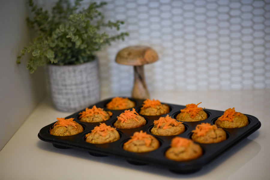 Muffins aux carottes protéinés