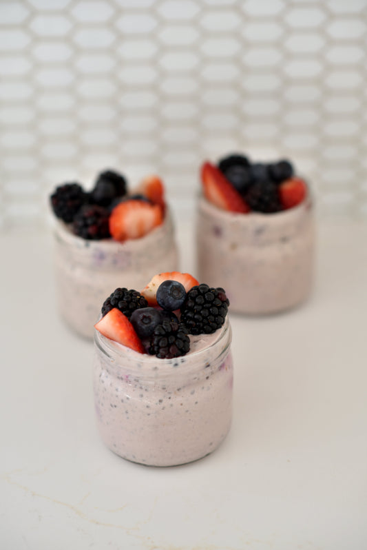 Pudding protéiné aux bleuets et graine de chia