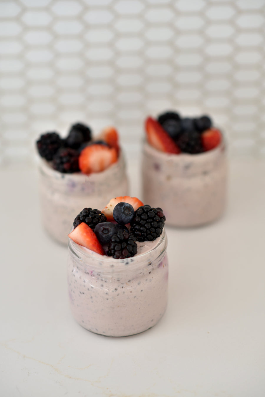 Pudding protéiné aux bleuets et graine de chia
