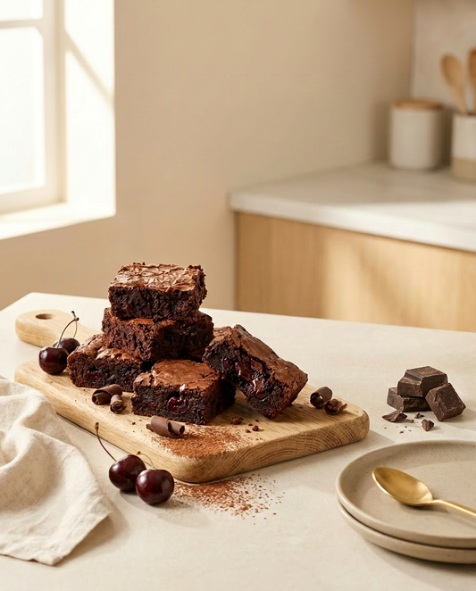 Brownies protéinés chocolat-Cerise