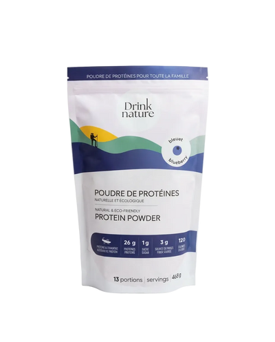 Poudre de protéines aux bleuets