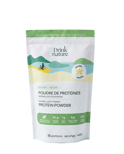 Poudre de protéines à la vanille végane