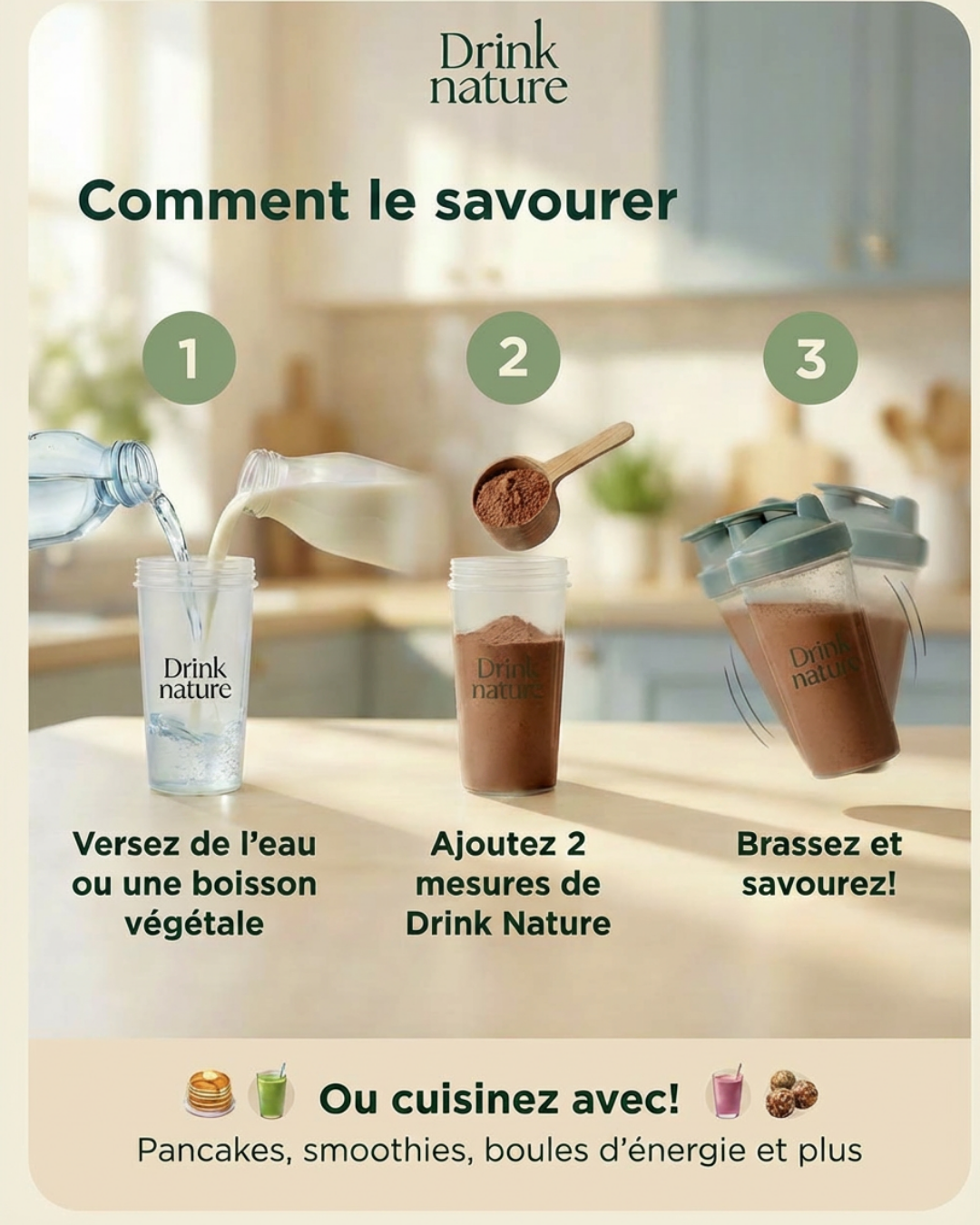 Poudre de protéines au chocolat