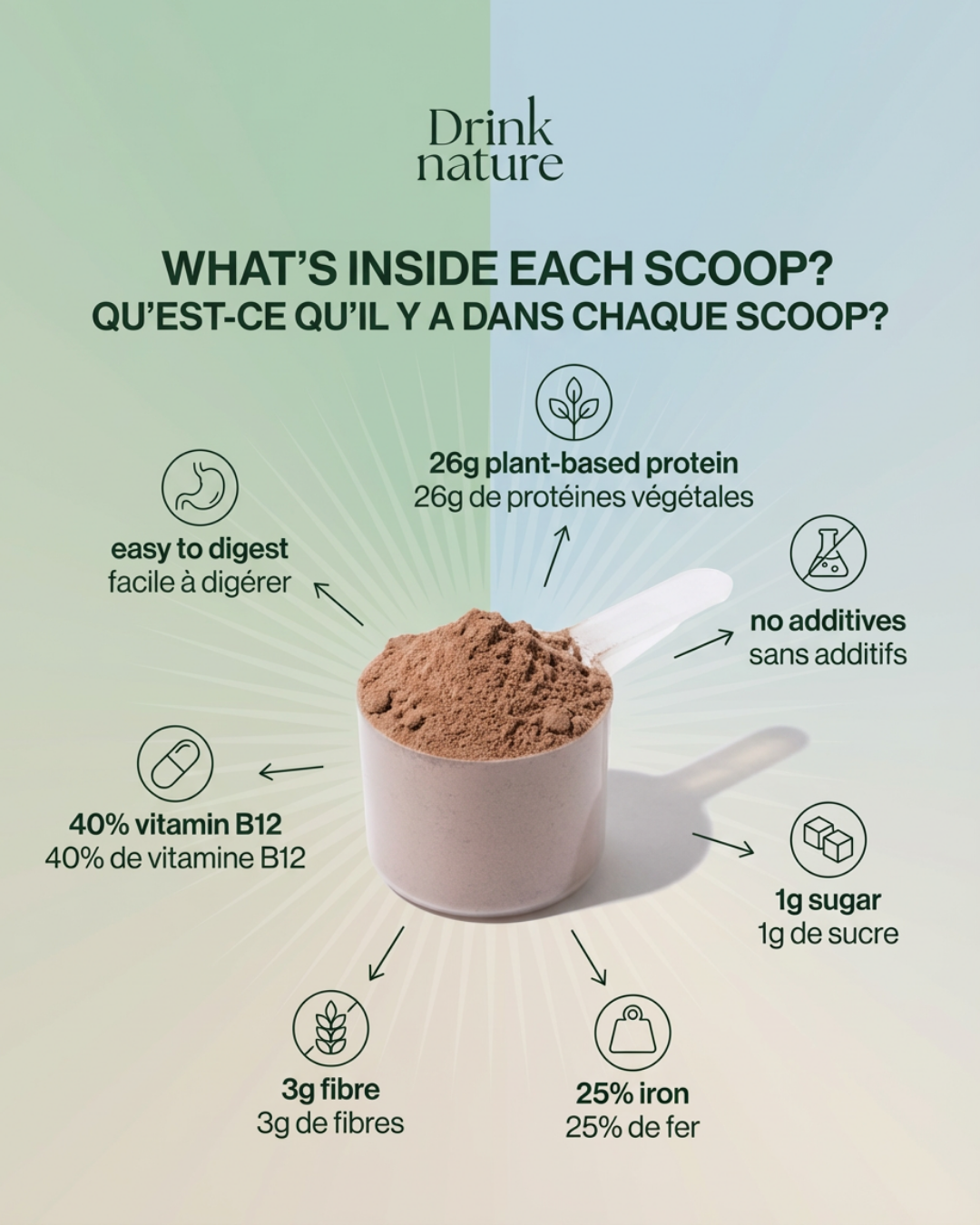 Poudre de protéines au chocolat