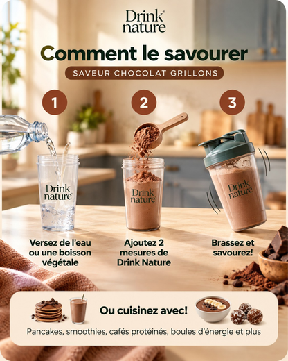 Poudre de protéines au chocolat