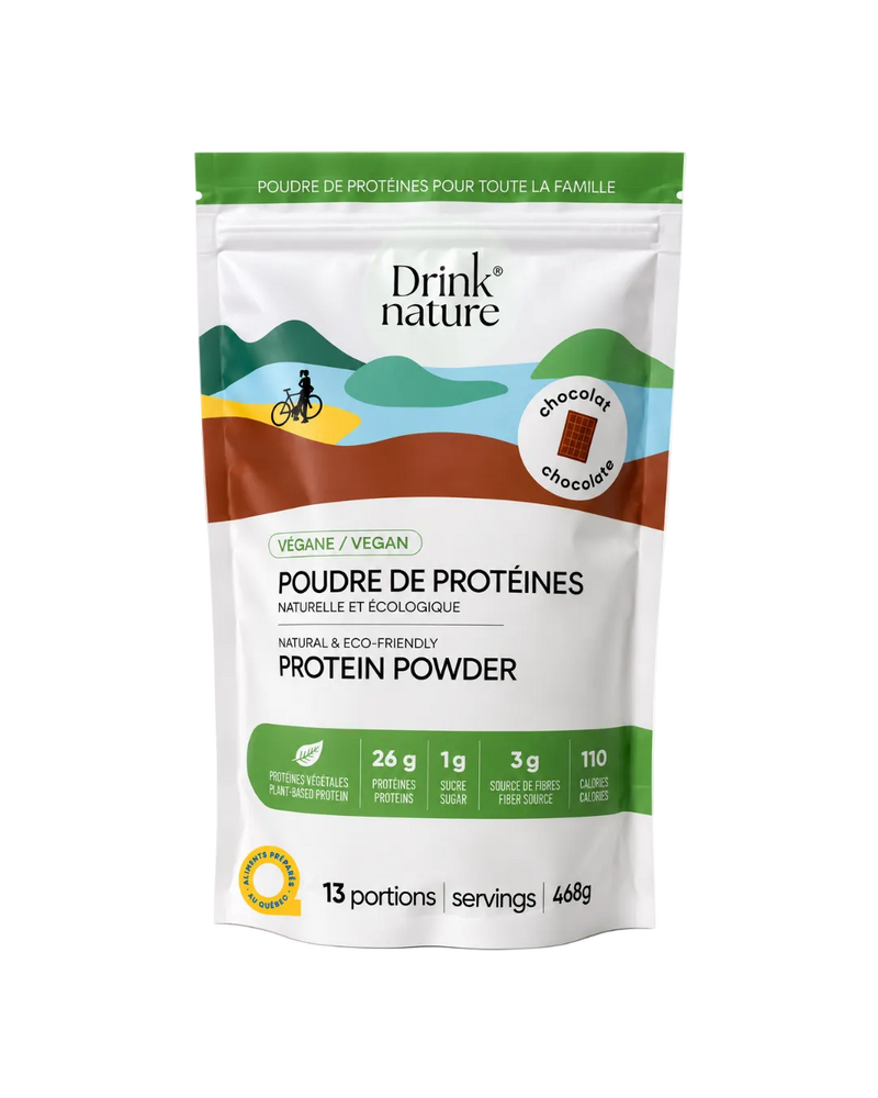 Poudre de protéines au chocolat végane