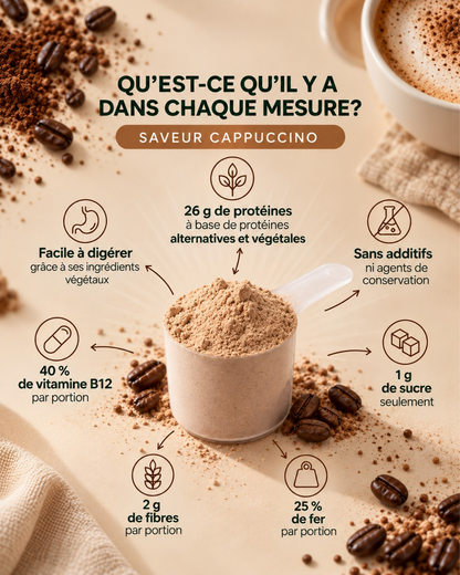 Poudre de protéines Cappuccino