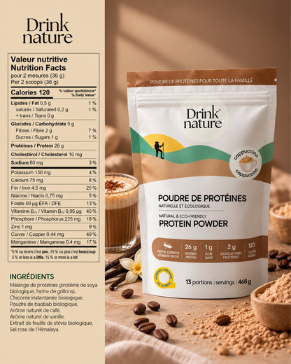 Poudre de protéines Cappuccino