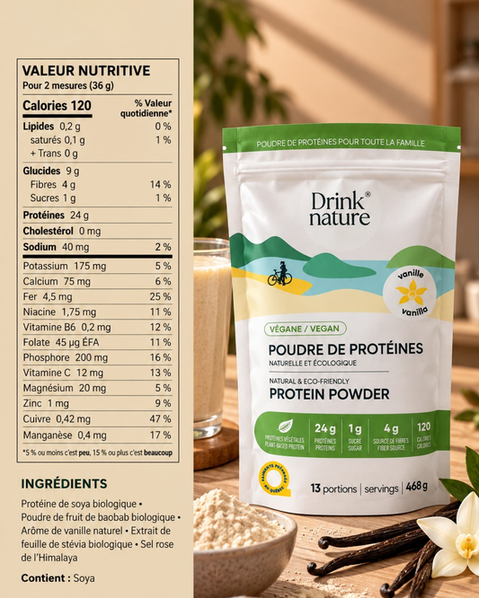 Vegan vanilla protein powder
